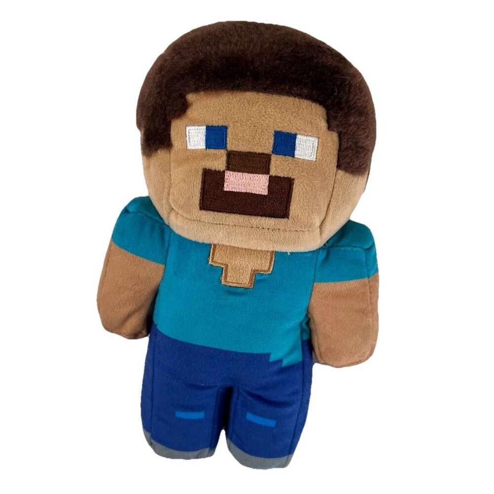 Mojang Studios Minecraft Steve Plush Toy 9” Stuffed Animal Doll Figure Mattel